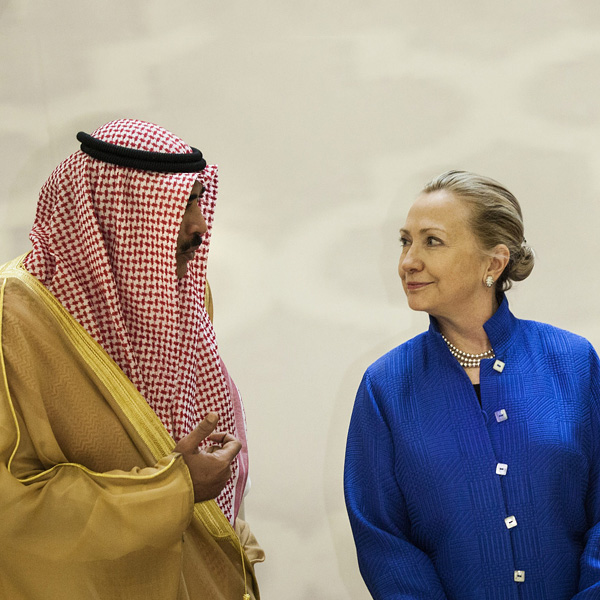 Arab talking to Hillary Blank Meme Template