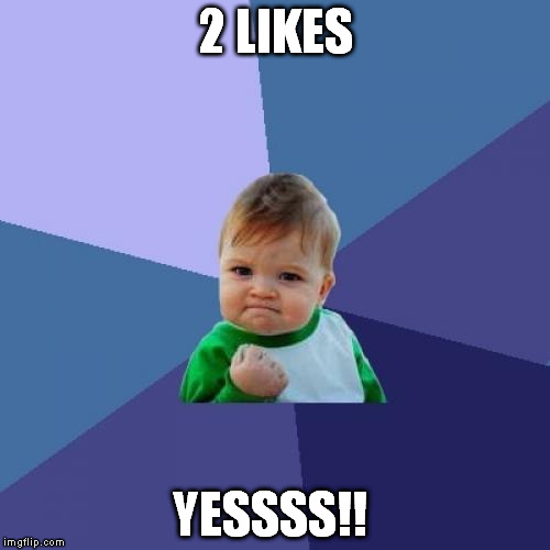 Success Kid Meme | 2 LIKES; YESSSS!! | image tagged in memes,success kid | made w/ Imgflip meme maker