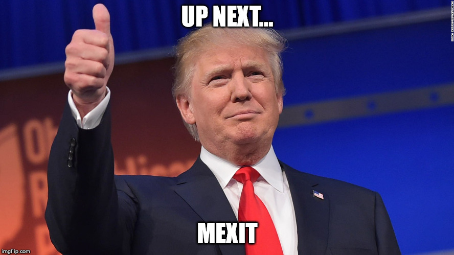Donald Trump Is Proud |  UP NEXT... MEXIT | image tagged in donald trump is proud | made w/ Imgflip meme maker