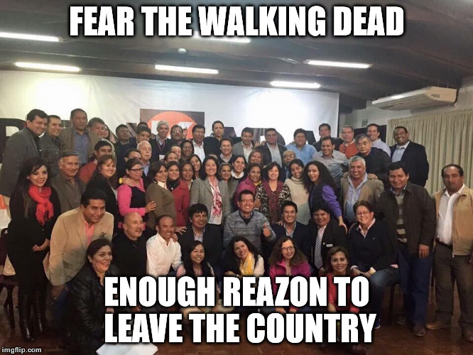 FEAR THE WALKING DEAD; ENOUGH REAZON TO LEAVE THE COUNTRY | image tagged in 2016 | made w/ Imgflip meme maker