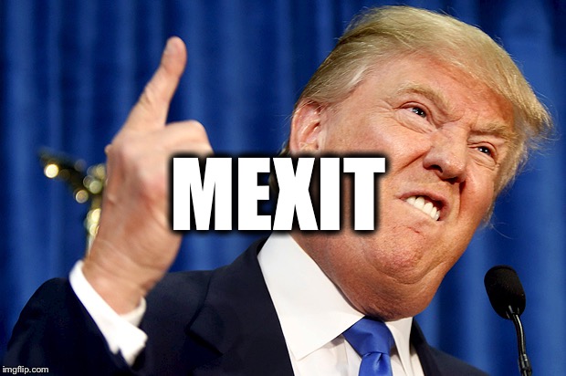 Lest hear you say it | MEXIT | image tagged in donald trump,brexit,mexico | made w/ Imgflip meme maker