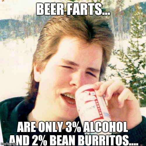 When you think you're a know it all! | BEER FARTS... ARE ONLY 3% ALCOHOL AND 2% BEAN BURRITOS.... | image tagged in meme | made w/ Imgflip meme maker