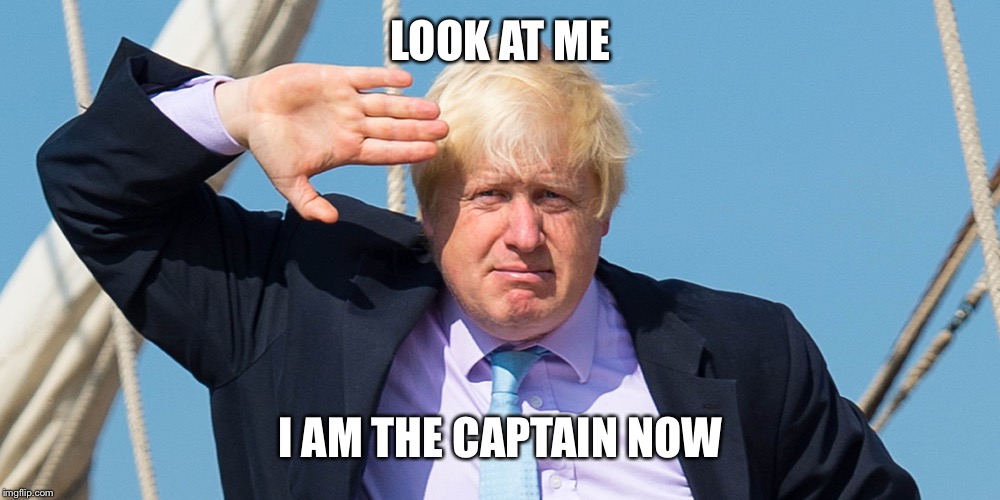 LOOK AT ME; I AM THE CAPTAIN NOW | image tagged in boris johnson,david cameron,brexit,captain phillips - i'm the captain now,britain | made w/ Imgflip meme maker