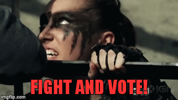 FIGHT AND VOTE! | image tagged in gifs | made w/ Imgflip video-to-gif maker