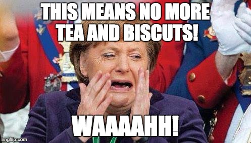 THIS MEANS NO MORE TEA AND BISCUTS! WAAAAHH! | made w/ Imgflip meme maker