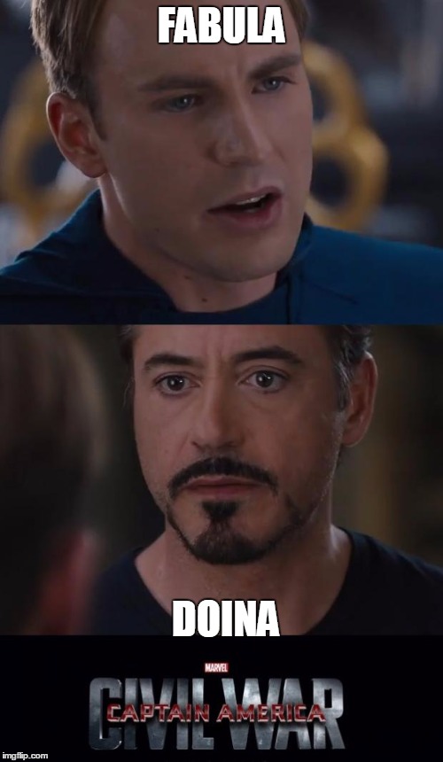 Marvel Civil War | FABULA; DOINA | image tagged in memes,marvel civil war | made w/ Imgflip meme maker