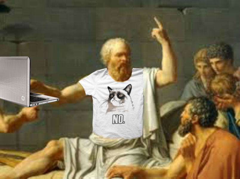 Socrates properly attired Blank Meme Template