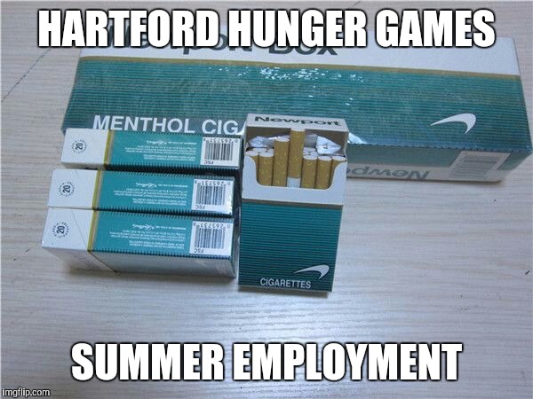 HARTFORD HUNGER GAMES; SUMMER EMPLOYMENT | image tagged in hartford hunger games | made w/ Imgflip meme maker