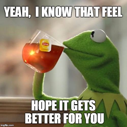 But That's None Of My Business Meme | YEAH,  I KNOW THAT FEEL HOPE IT GETS BETTER FOR YOU | image tagged in memes,but thats none of my business,kermit the frog | made w/ Imgflip meme maker