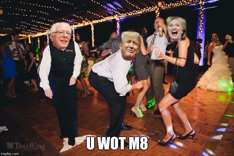 Political Dance Off | U WOT M8 | image tagged in political dance off | made w/ Imgflip meme maker