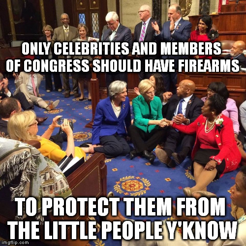 Congress | ONLY CELEBRITIES AND MEMBERS OF CONGRESS SHOULD HAVE FIREARMS; TO PROTECT THEM FROM THE LITTLE PEOPLE Y'KNOW | made w/ Imgflip meme maker