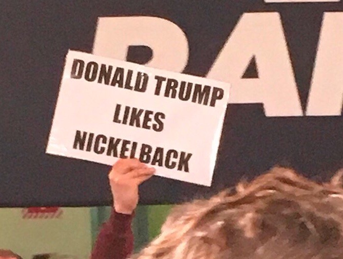 High Quality Donald Trump Likes Nickelback Blank Meme Template