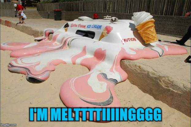 I'M MELTTTTIIIINGGGG | image tagged in too hot | made w/ Imgflip meme maker