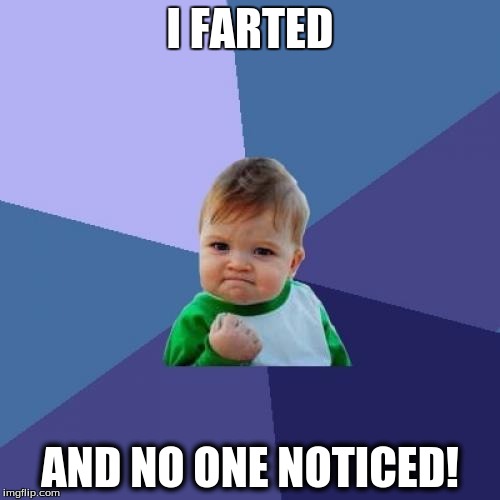 Success Kid | I FARTED; AND NO ONE NOTICED! | image tagged in memes,success kid | made w/ Imgflip meme maker