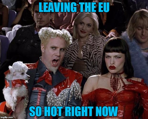 Mugatu So Hot Right Now Meme | LEAVING THE EU SO HOT RIGHT NOW | image tagged in memes,mugatu so hot right now | made w/ Imgflip meme maker
