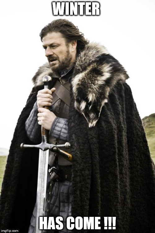 Ned Stark | WINTER; HAS COME !!! | image tagged in ned stark | made w/ Imgflip meme maker