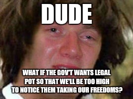 10 Keanu | DUDE; WHAT IF THE GOV'T WANTS LEGAL POT SO THAT WE'LL BE TOO HIGH TO NOTICE THEM TAKING OUR FREEDOMS? | image tagged in 10 keanu | made w/ Imgflip meme maker