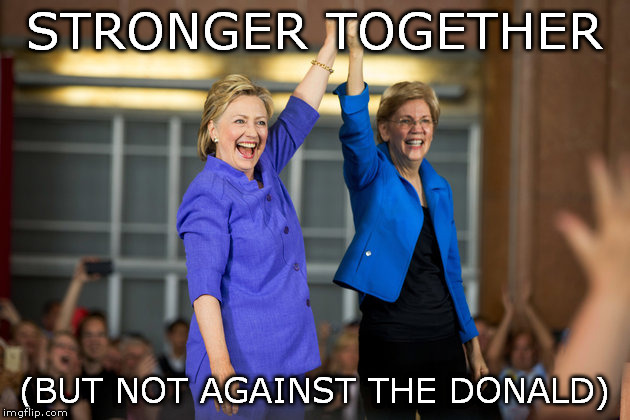 punchability | STRONGER TOGETHER; (BUT NOT AGAINST THE DONALD) | image tagged in hillary clinton | made w/ Imgflip meme maker