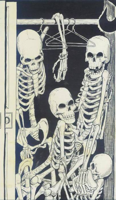 Skeletons In The Closet Blank Meme Template