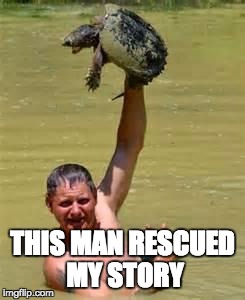 Turtleman | THIS MAN RESCUED MY STORY | image tagged in turtleman | made w/ Imgflip meme maker