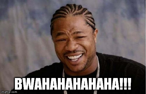 Yo Dawg Heard You Meme | BWAHAHAHAHAHA!!! | image tagged in memes,yo dawg heard you | made w/ Imgflip meme maker