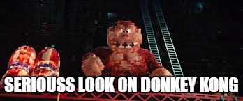 Hell yeah | SERIOUSS LOOK ON DONKEY KONG | image tagged in hell yeah | made w/ Imgflip meme maker