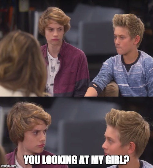 scumbag thomas | YOU LOOKING AT MY GIRL? | image tagged in embarrassing | made w/ Imgflip meme maker