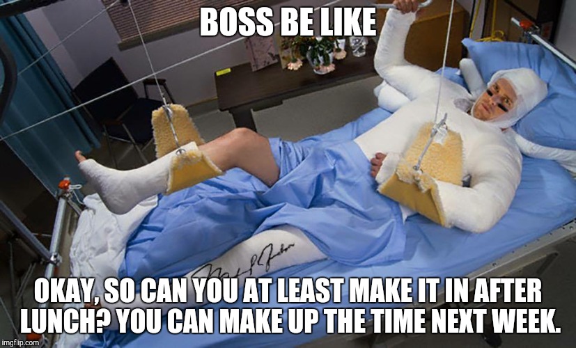 Bosses | BOSS BE LIKE; OKAY, SO CAN YOU AT LEAST MAKE IT IN AFTER LUNCH? YOU CAN MAKE UP THE TIME NEXT WEEK. | image tagged in bosses | made w/ Imgflip meme maker