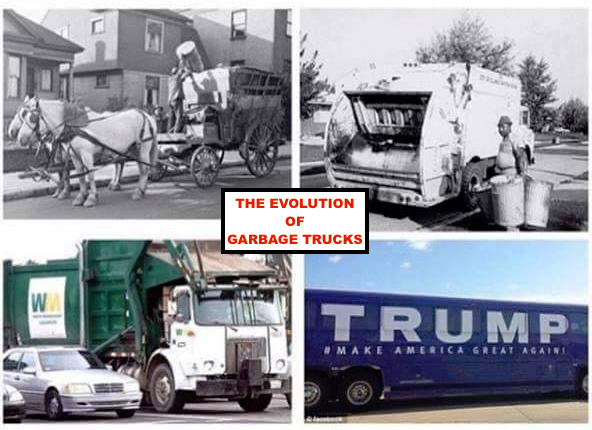 Evolution of Garbage Trucks Blank Meme Template