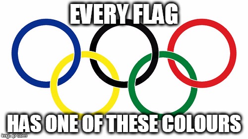 EVERY FLAG; HAS ONE OF THESE COLOURS | made w/ Imgflip meme maker