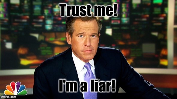 Truth or fiction? | Trust me! I'm a liar! | image tagged in jennings peter,drsarcasm,trust | made w/ Imgflip meme maker