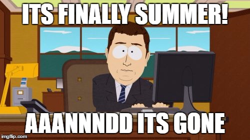 Aaaaand Its Gone | ITS FINALLY SUMMER! AAANNNDD ITS GONE | image tagged in memes,aaaaand its gone | made w/ Imgflip meme maker