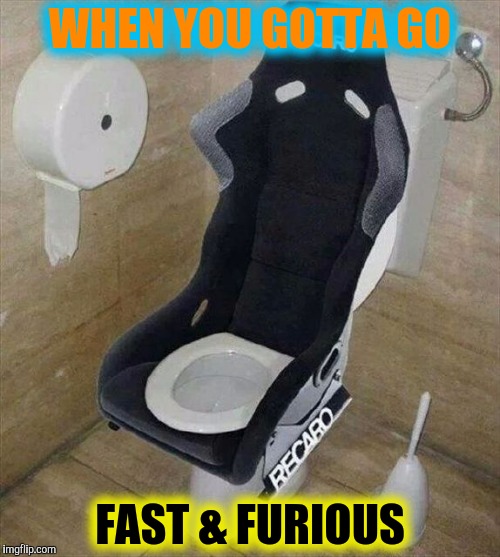 I live my life one flush at a time.  | WHEN YOU GOTTA GO; FAST & FURIOUS | image tagged in funny,memes,movies,cars,fast and furious | made w/ Imgflip meme maker