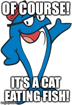 OF COURSE! IT'S A CAT EATING FISH! | made w/ Imgflip meme maker