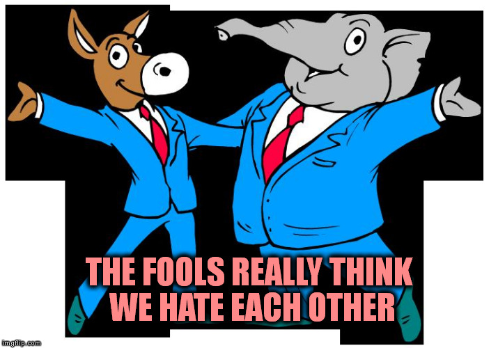 THE FOOLS REALLY THINK WE HATE EACH OTHER | made w/ Imgflip meme maker