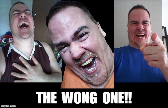 LMAO! | THE  WONG  ONE!! | image tagged in lmao | made w/ Imgflip meme maker