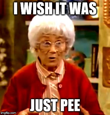 I WISH IT WAS JUST PEE | made w/ Imgflip meme maker