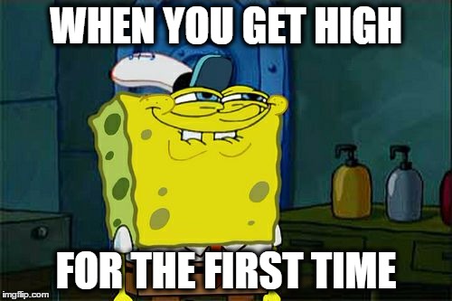 Don't You Squidward Meme | WHEN YOU GET HIGH; FOR THE FIRST TIME | image tagged in memes,dont you squidward | made w/ Imgflip meme maker