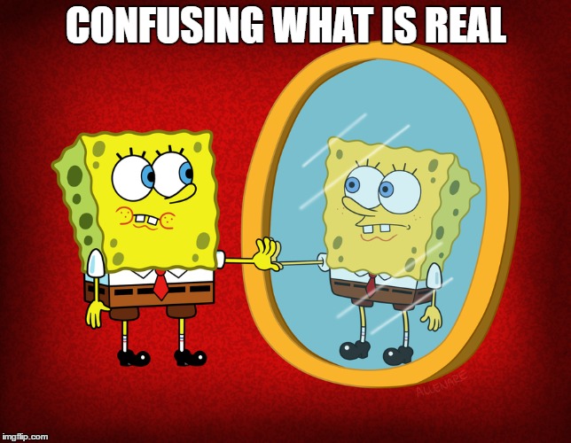 CONFUSING WHAT IS REAL | image tagged in linkin park,crawling,spongebob | made w/ Imgflip meme maker
