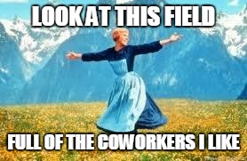Look At All These | LOOK AT THIS FIELD; FULL OF THE COWORKERS I LIKE | image tagged in memes,look at all these,funny,friends,coworkers,work | made w/ Imgflip meme maker