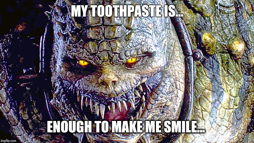 MY TOOTHPASTE IS... ENOUGH TO MAKE ME SMILE... | image tagged in toothpaste | made w/ Imgflip meme maker