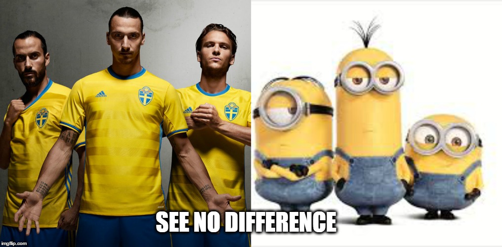 Watching Euro 2016 like | SEE NO DIFFERENCE | image tagged in euro 2016,sweden,minions | made w/ Imgflip meme maker