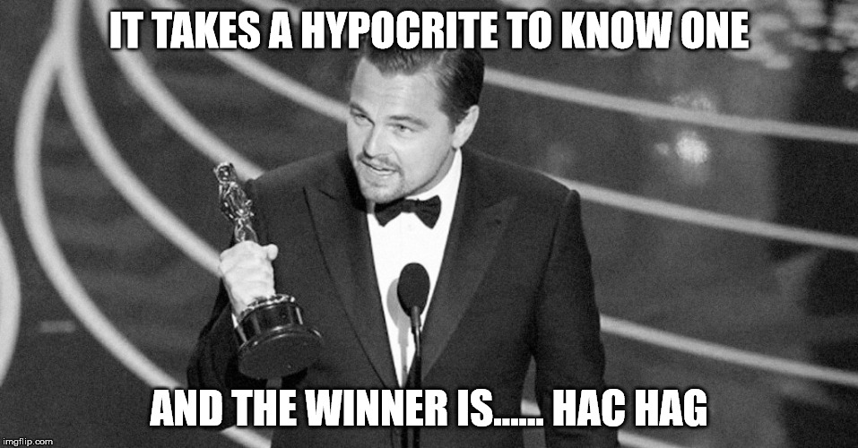 IT TAKES A HYPOCRITE TO KNOW ONE; AND THE WINNER IS...... HAC HAG | image tagged in hagrid,heather,hypocrite | made w/ Imgflip meme maker