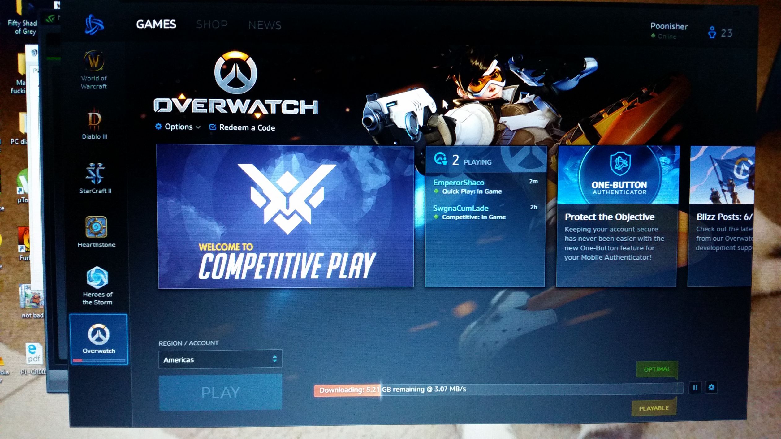 Overwatch download screen Blank Meme Template