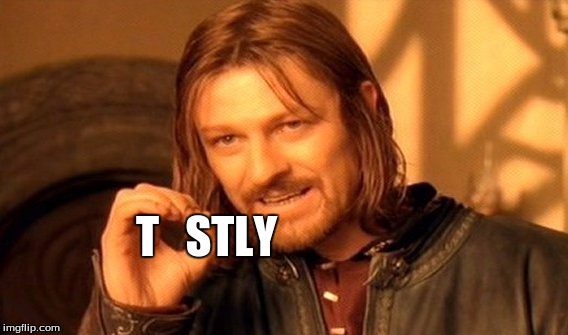 One Does Not Simply Meme | T   STLY | image tagged in memes,one does not simply | made w/ Imgflip meme maker