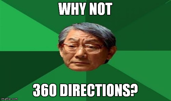 WHY NOT 360 DIRECTIONS? | made w/ Imgflip meme maker