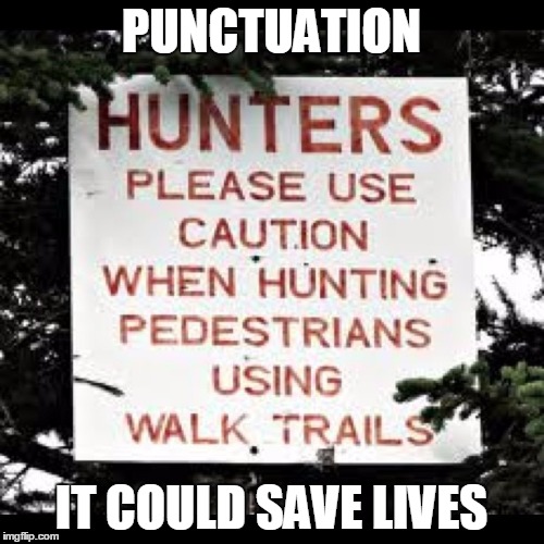 PUNCTUATION IT COULD SAVE LIVES | made w/ Imgflip meme maker