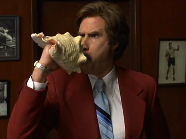 Ron Burgundy conch Blank Meme Template