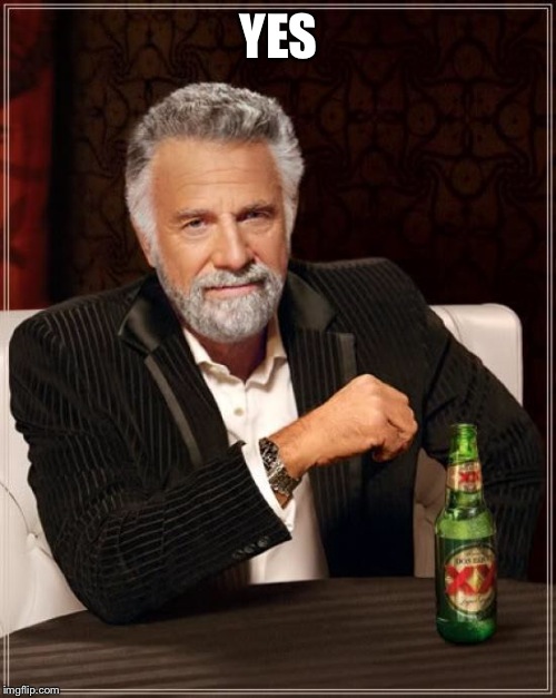 The Most Interesting Man In The World Meme | YES | image tagged in memes,the most interesting man in the world | made w/ Imgflip meme maker