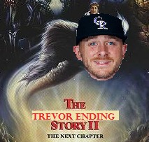 image tagged in trevor story,neverending story,falcor,luck dragon,colorado rockies,mlb | made w/ Imgflip meme maker